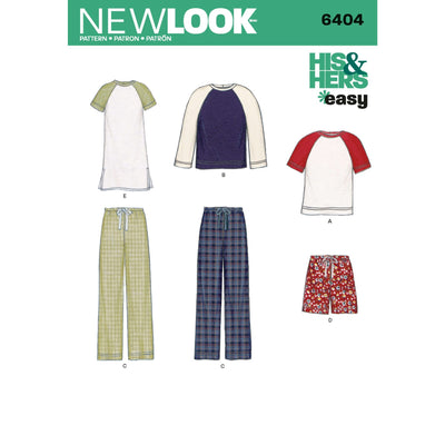 Pattern - NEW LOOK - N6404 - Misses’ and Men’s Separates