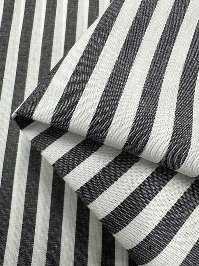 Cotton Lawn - Black Stripe - 150cm