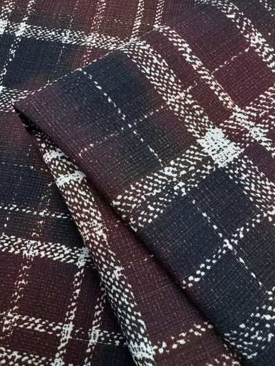 Linen Blend - Rustic Check - 152cm