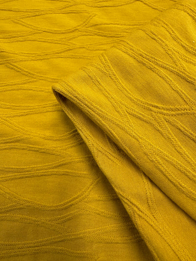 Textured Knit - Mustard - 152cm
