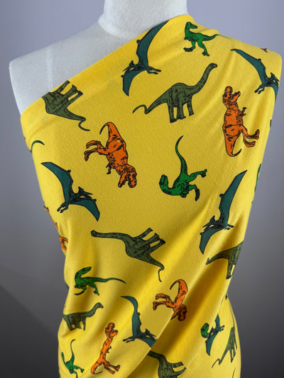 Printed Jersey - Dino parade - 145cm