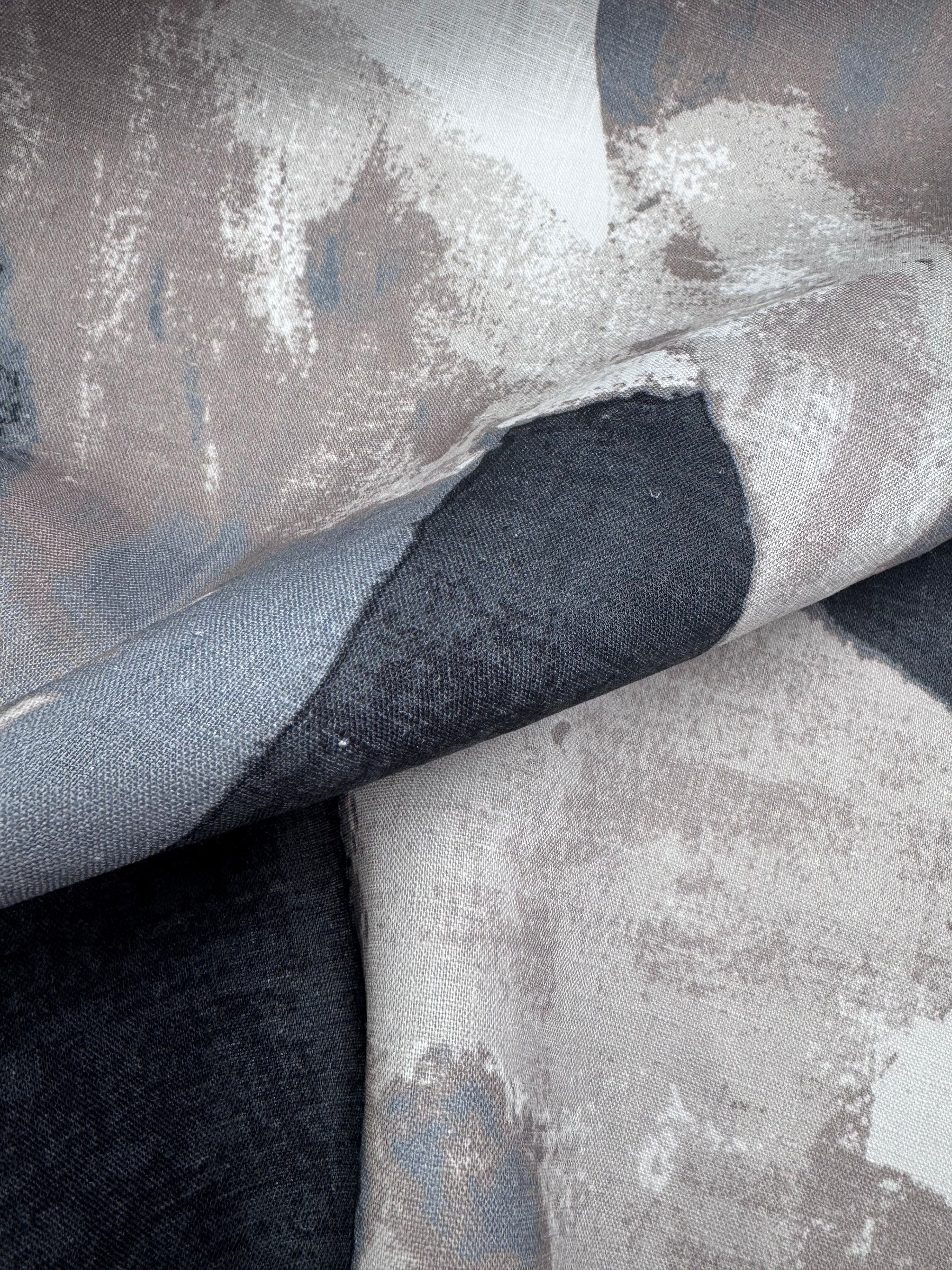 100% Pure Linen  - Stone Ink - 135cm