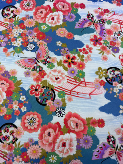 Japanese Printed Cotton - Petals - 112cm