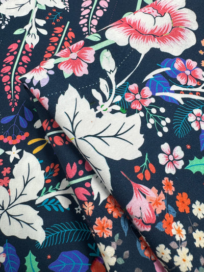 Midnight Garden printed cotton fabric