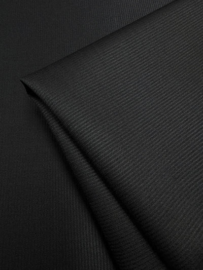 Pure Wool Ottoman Faille - Black - 160cm