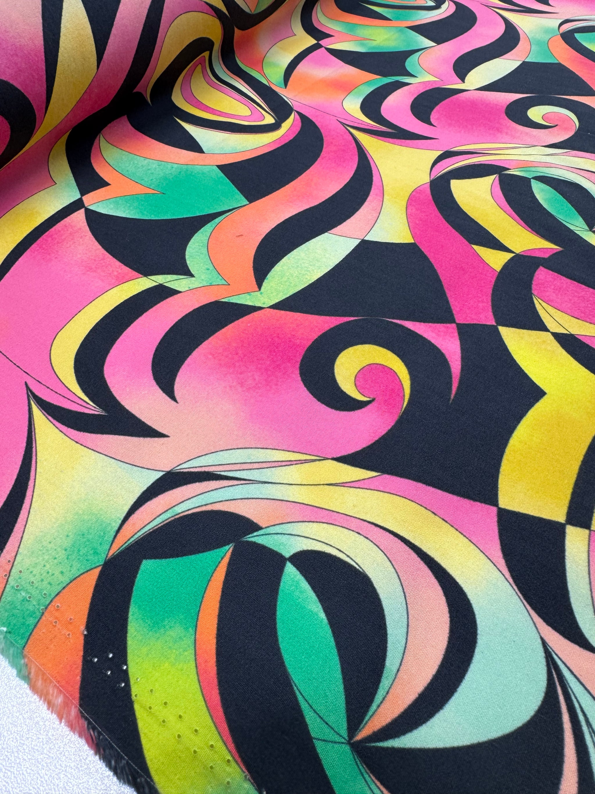 Printed Cotton - Electric Vortex - 150cm
