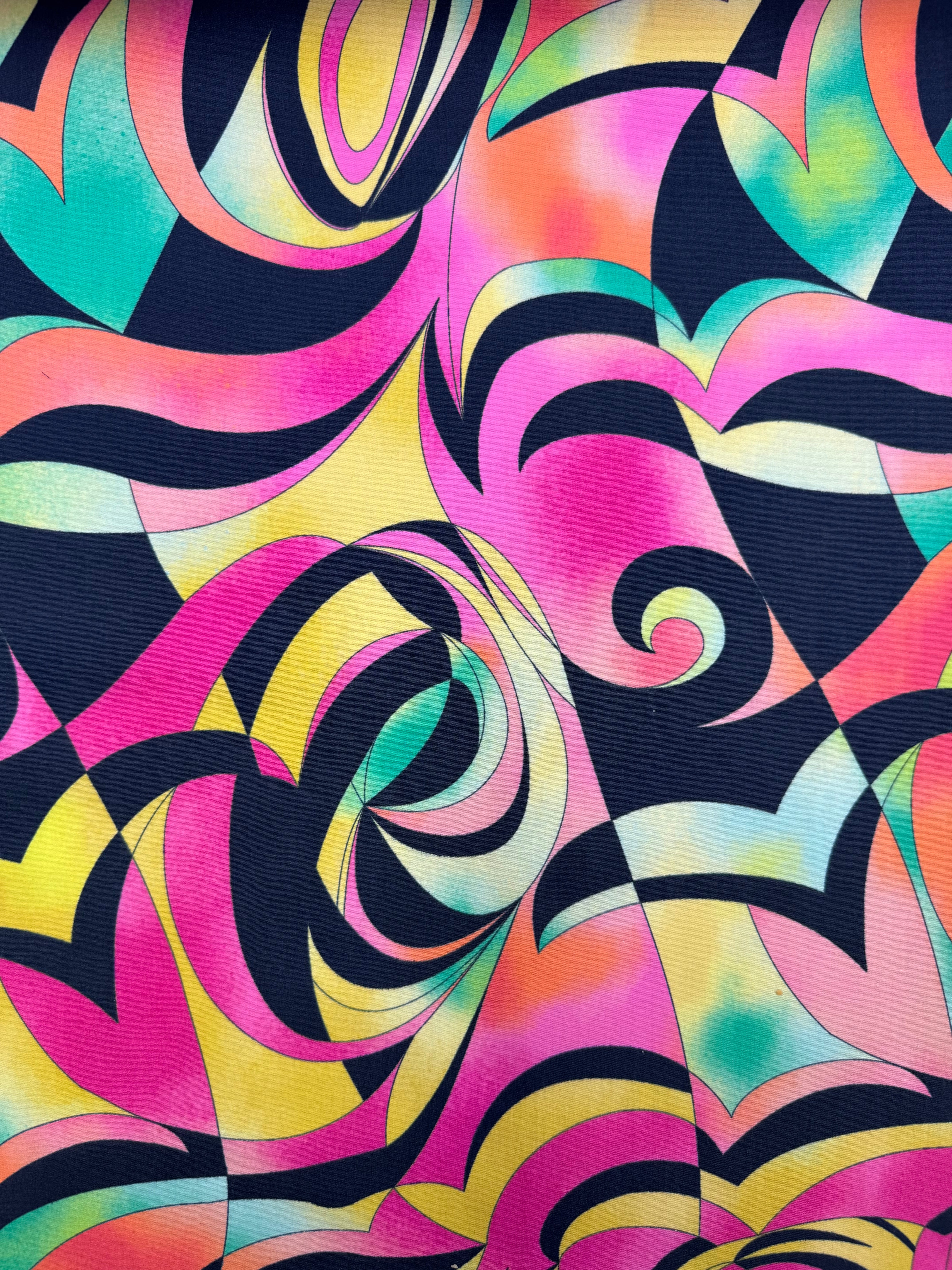 Printed Cotton - Electric Vortex - 150cm