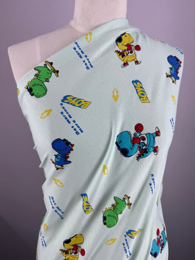 Printed Jersey - Dino - 155cm