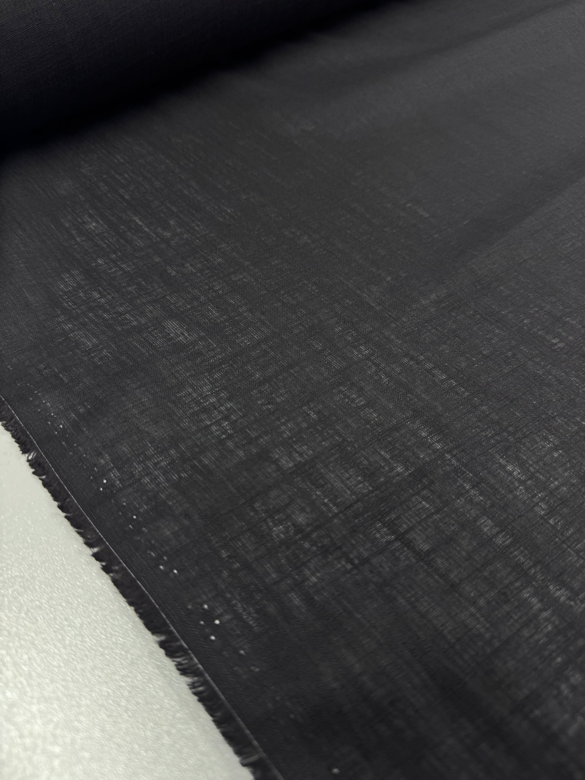 Linen Blend - Black - 150cm