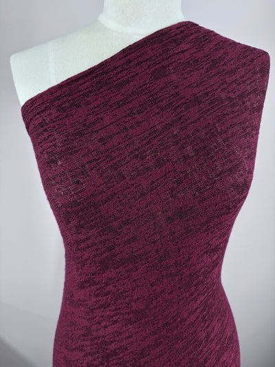 Textured Knit - Black Fig - 140cm