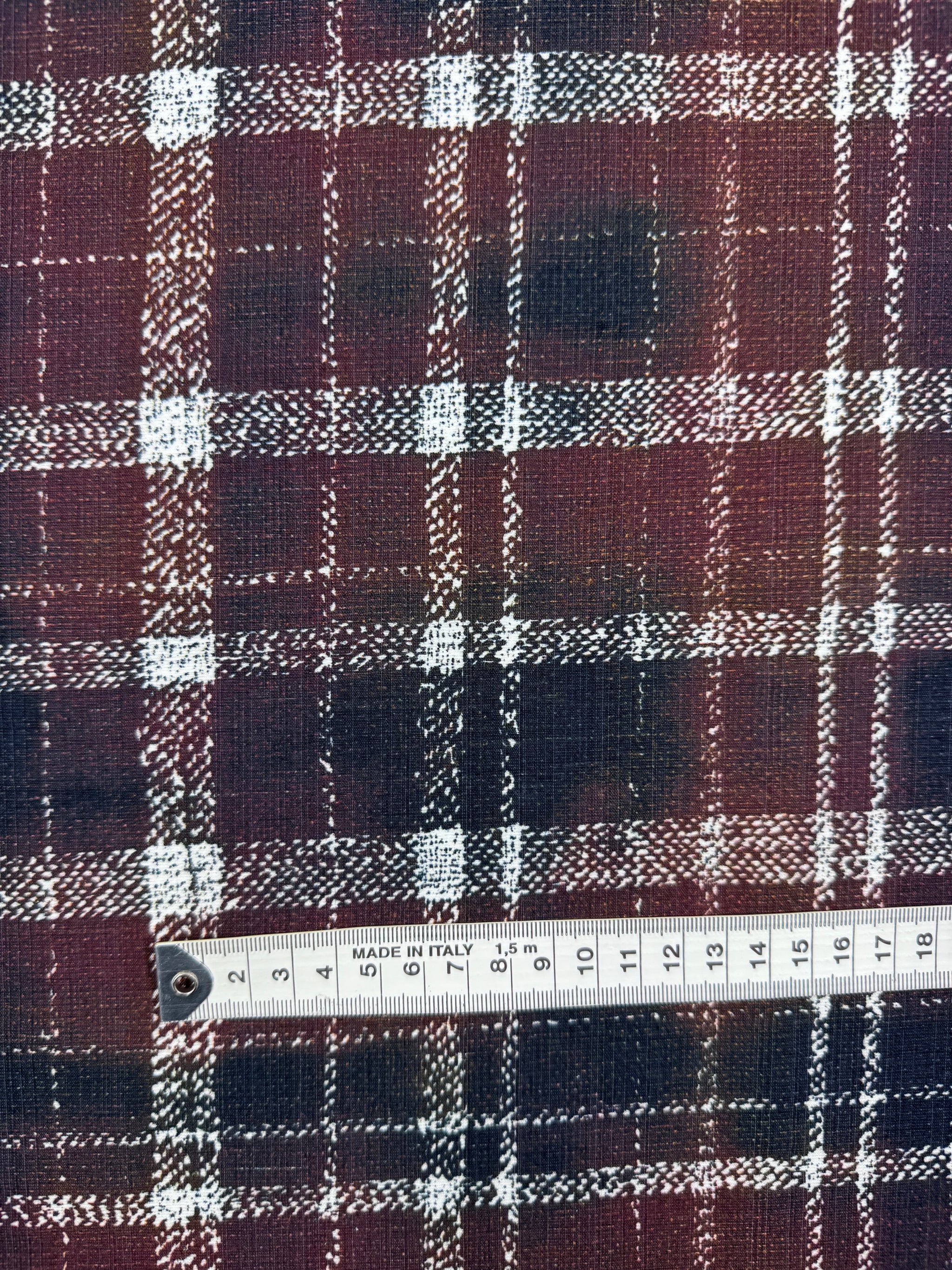 Linen Blend - Rustic Check - 152cm