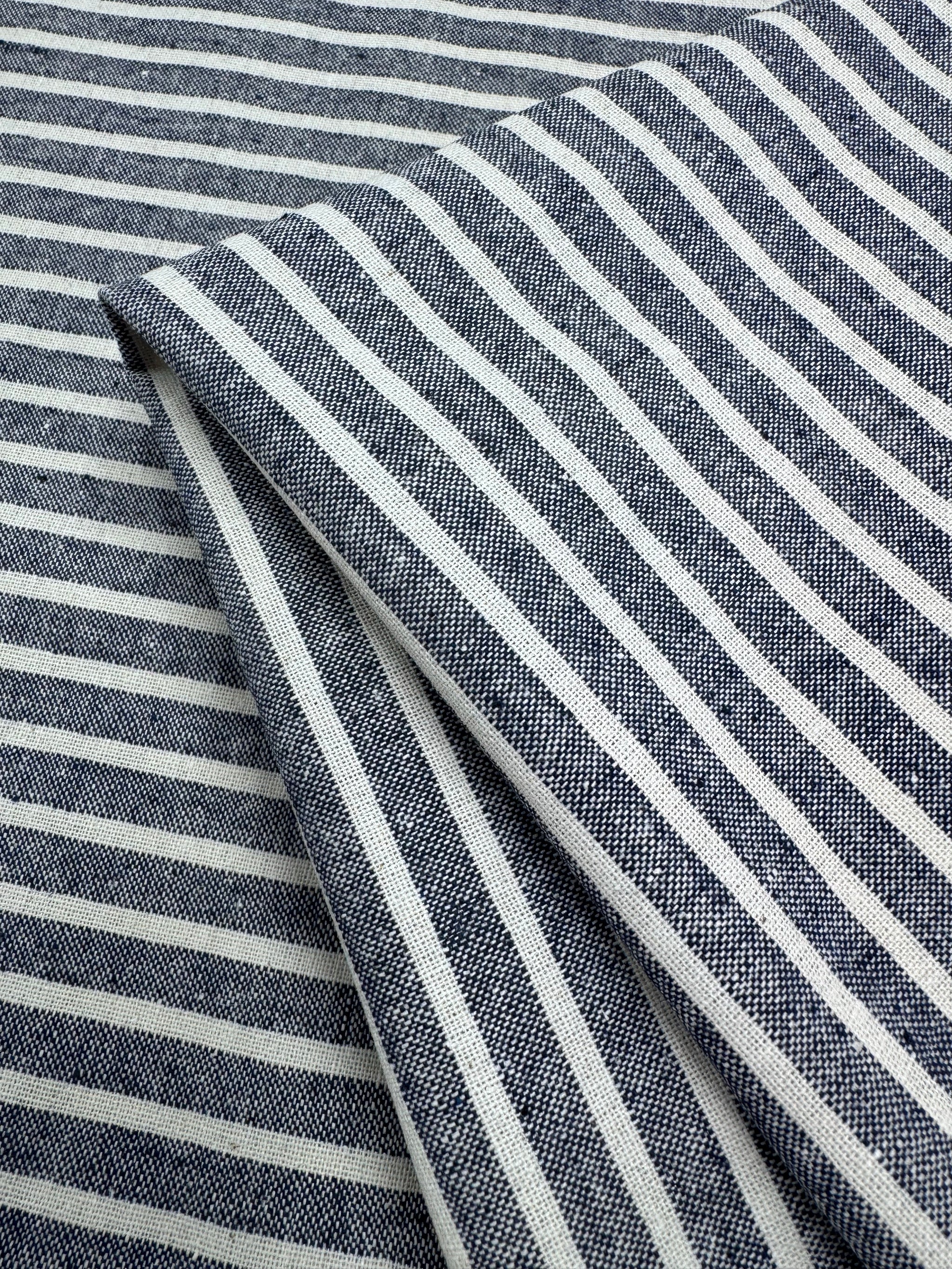 Linen Blend Stripes - Sailor - 140cm