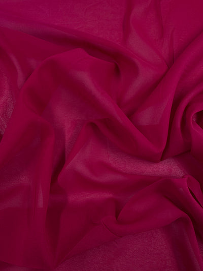 100% Pure Silk Chiffon - Lipstick Red - 105cm