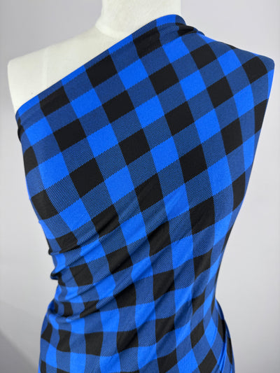 Printed Lycra - Blue & Black - 170cm