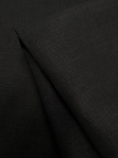 100% Pure Linen  - Black - 137cm