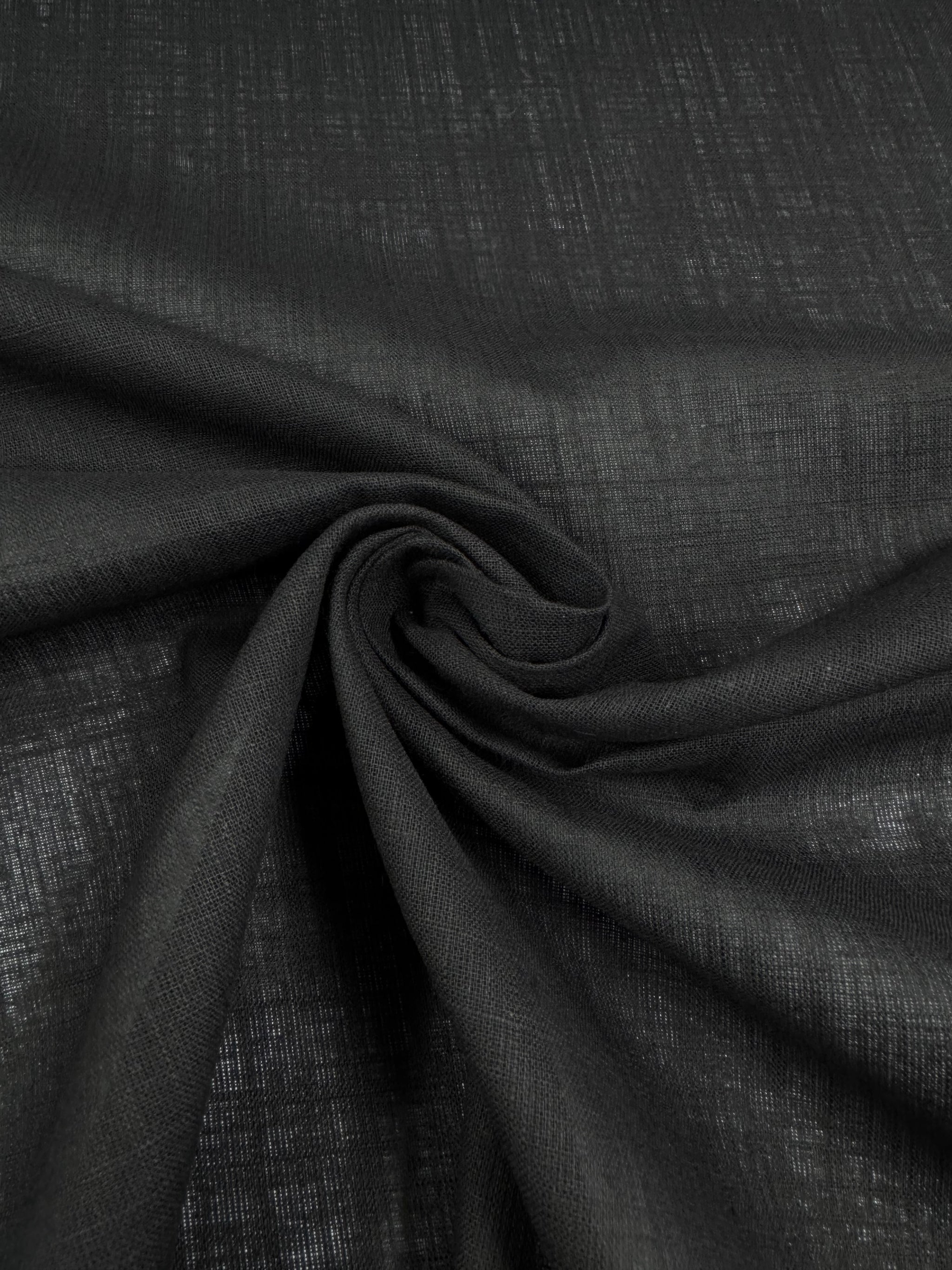 Linen Blend - Black - 150cm