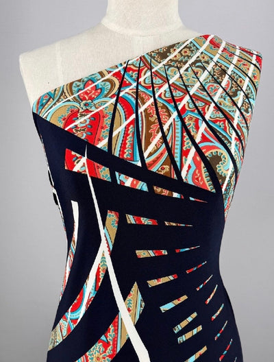 Designer Printed Lycra - Contour - 150cm