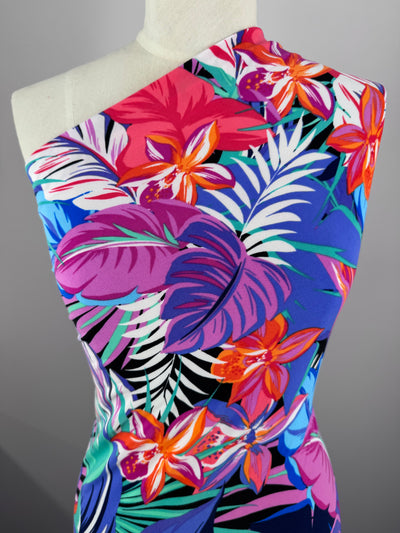 Designer Printed Lycra -  Neon Tropical - 150cm