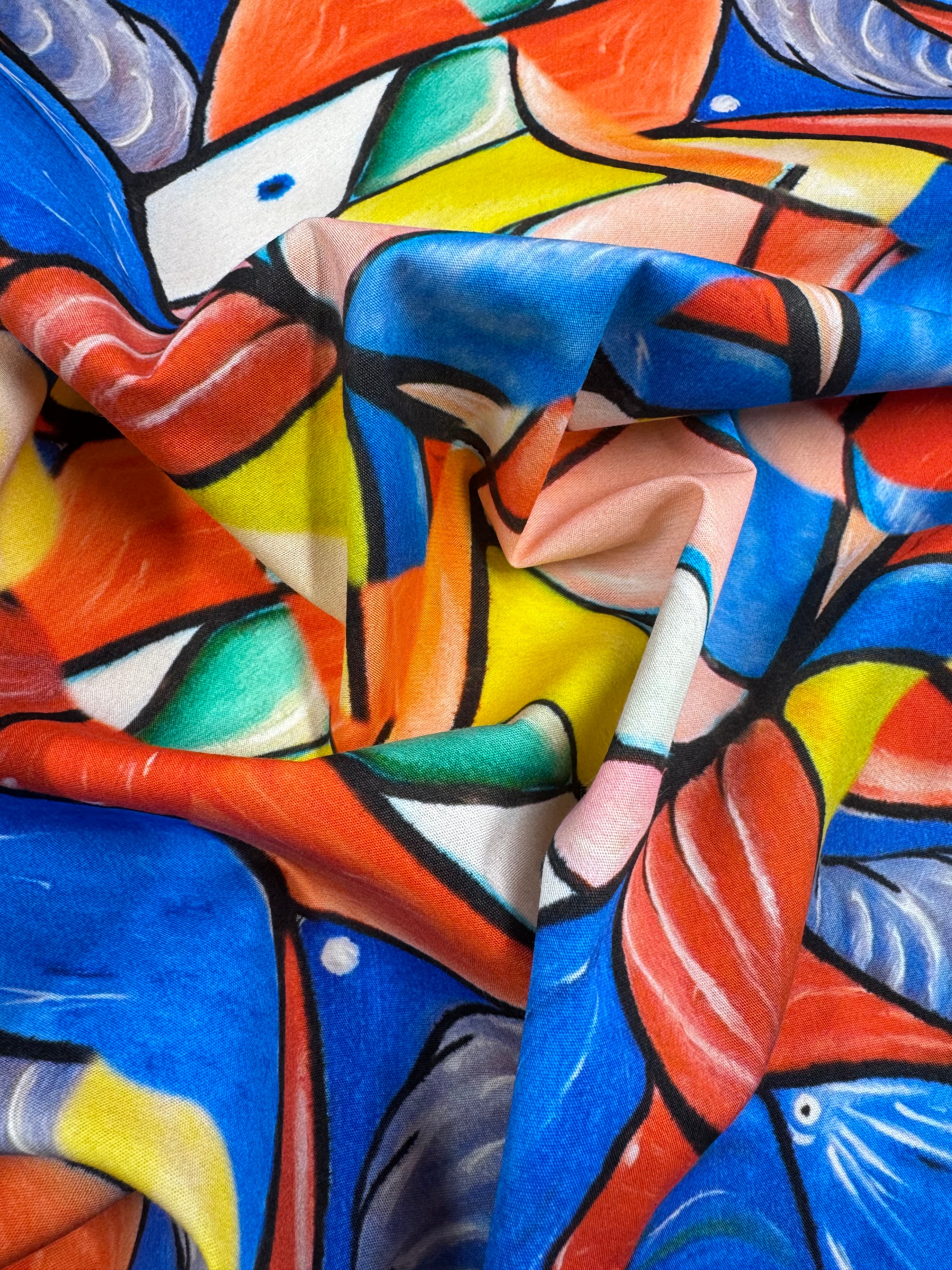 Printed Cotton - Cubist Pop - 150cm