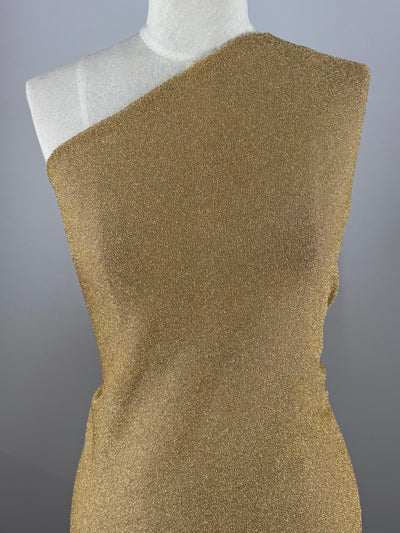 Textured Metallic Knit  - Gold - 150cm