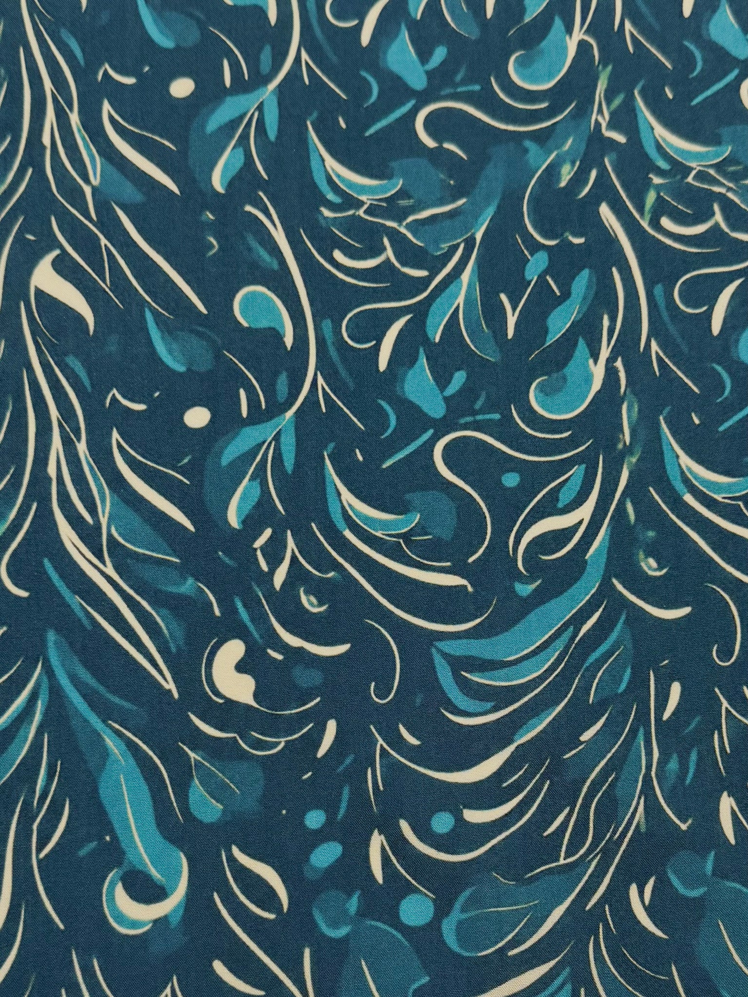 Silkyfall rayon - Emerald Flourish - 150cm