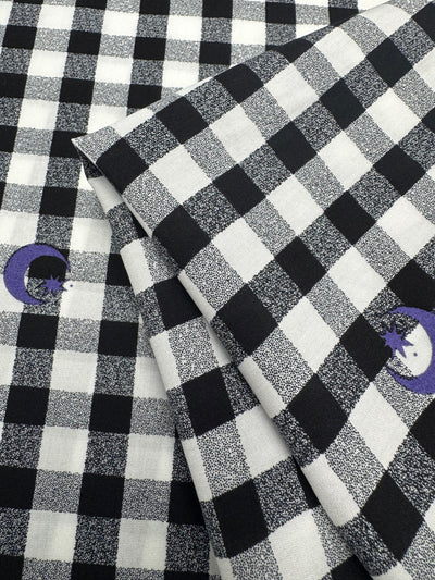 Gingham Check Silkyfall rayon fabric