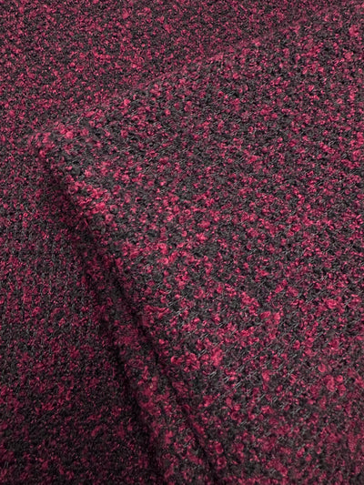 Boucle Knit - Black / Burgundy - 142cm