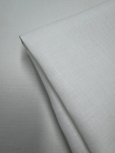 100% Pure Linen Slub - White - 140Cm