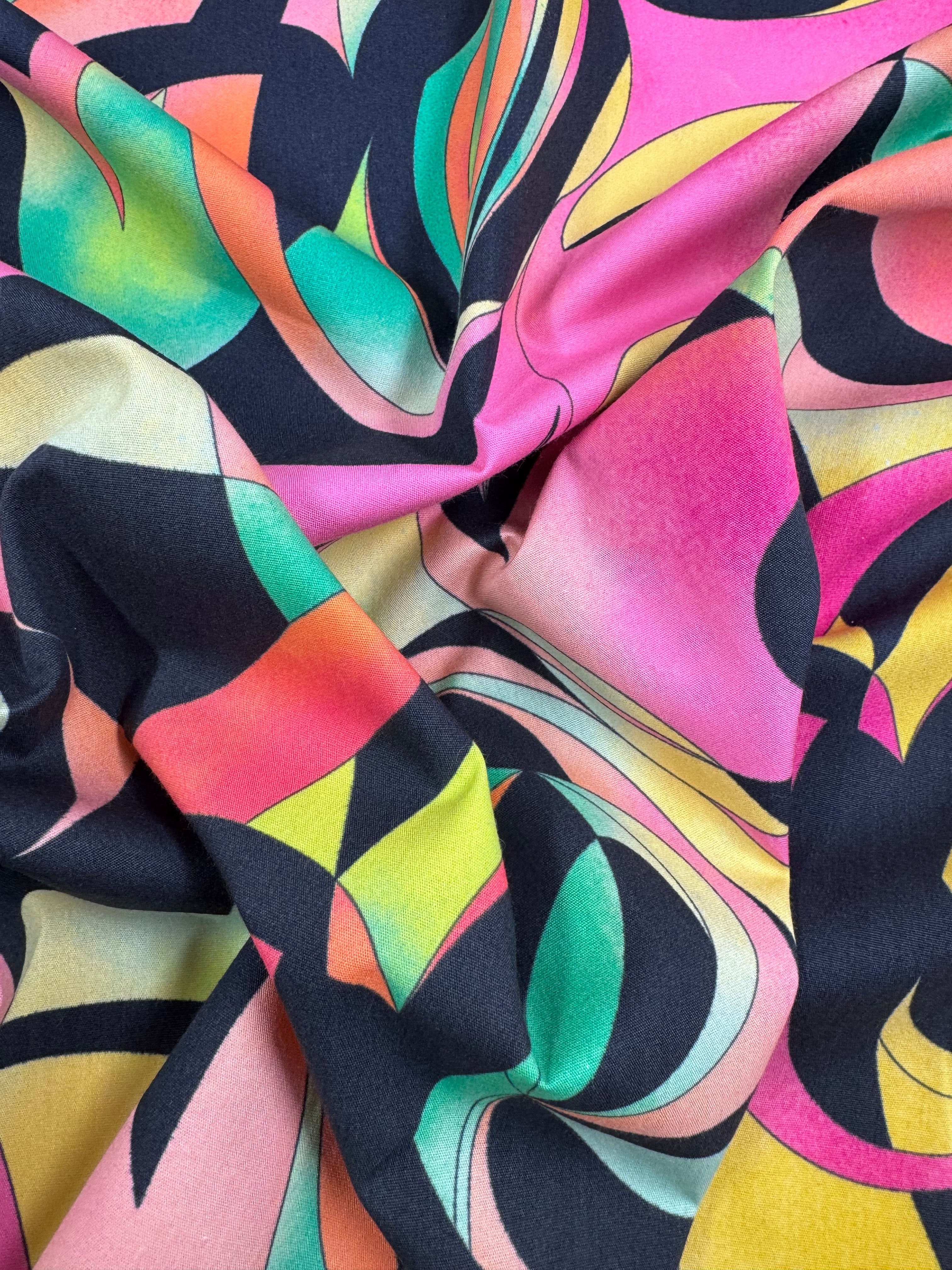 Printed Cotton - Electric Vortex - 150cm