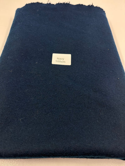 Wool Cashmere - Navy - 100cm