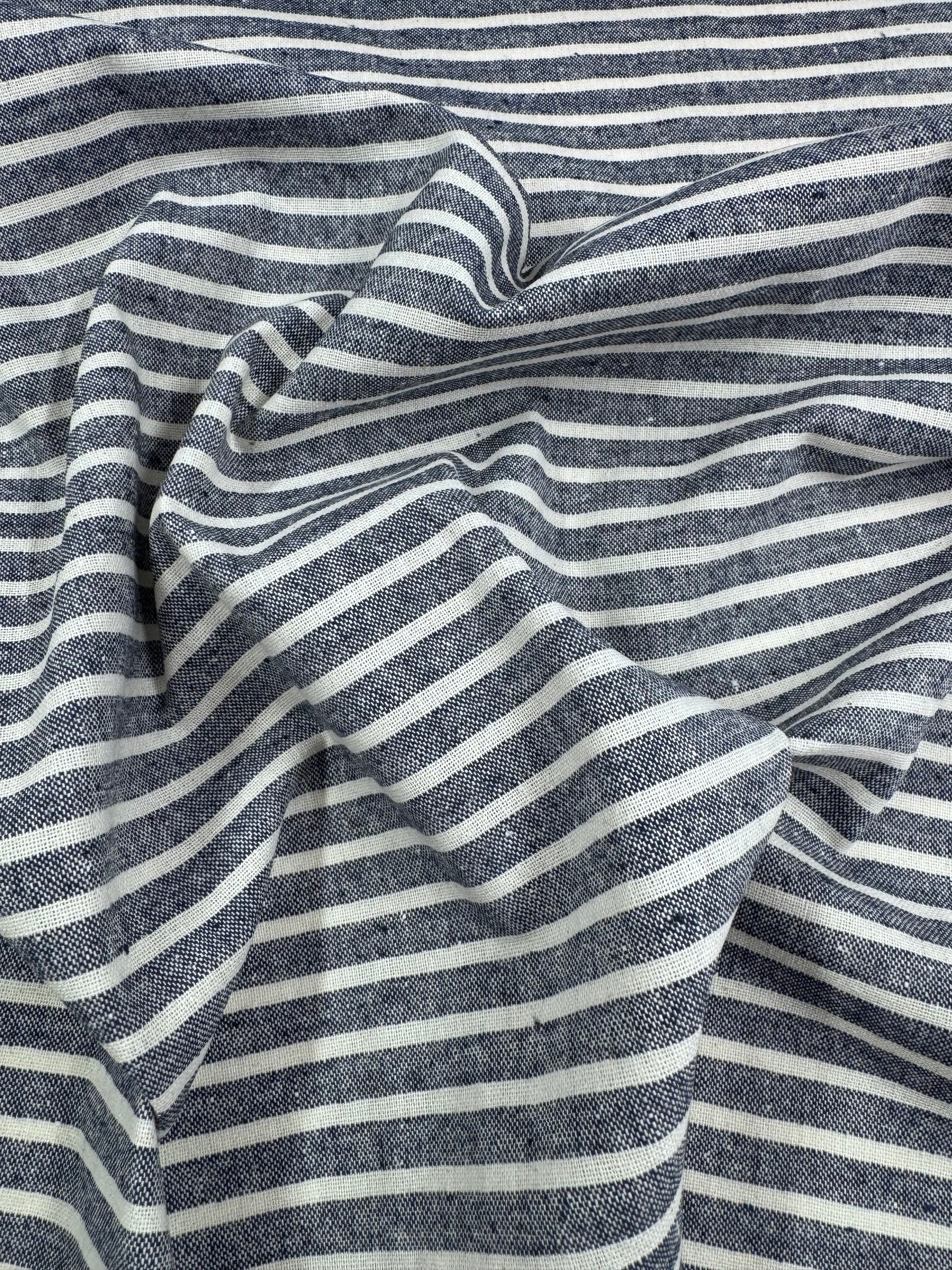 Linen Blend Stripes - Sailor - 140cm
