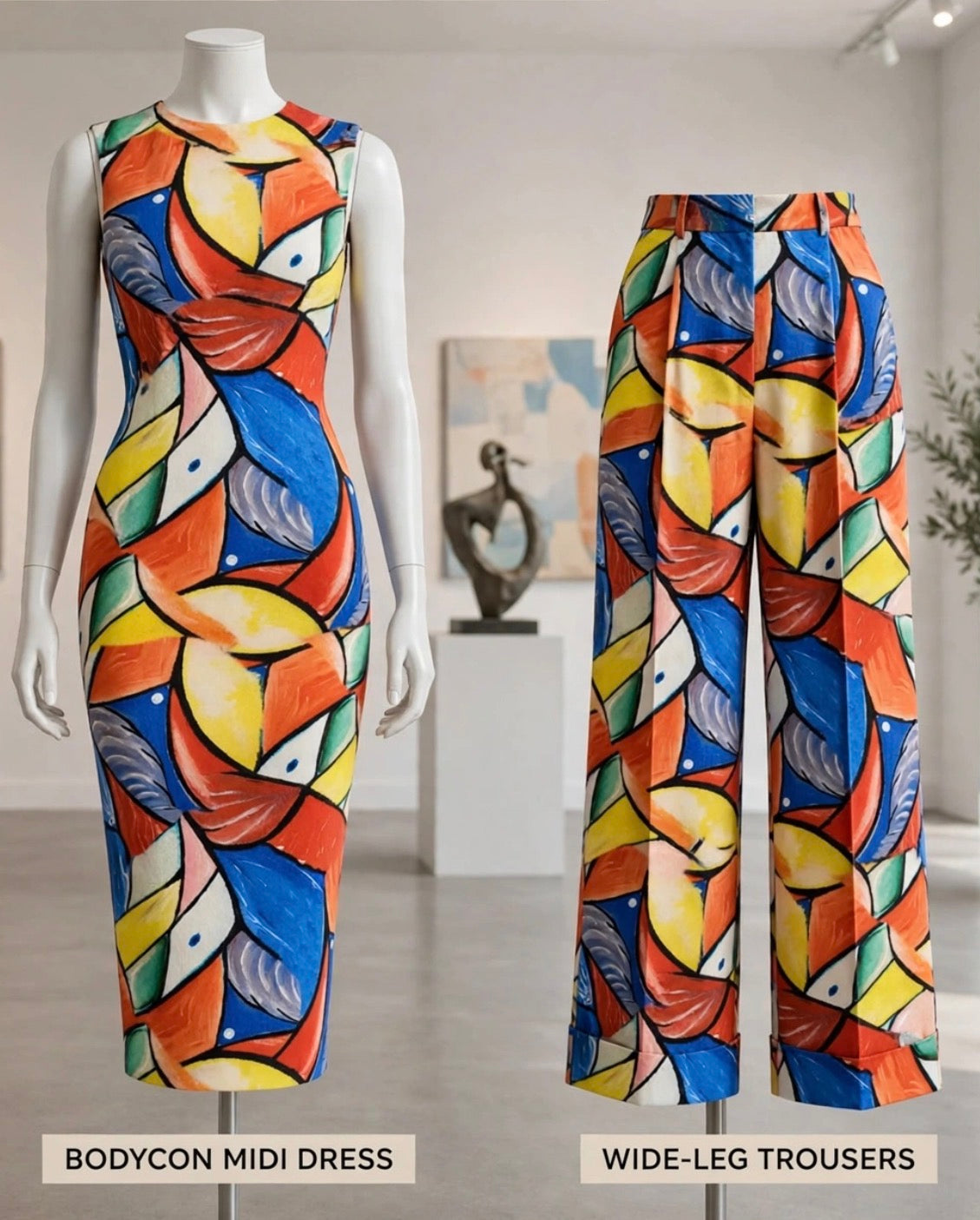 Printed Cotton - Cubist Pop - 150cm
