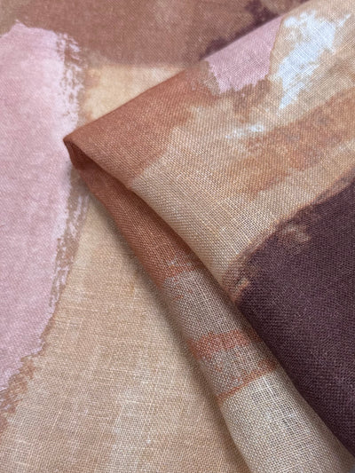 100% Pure Linen  - Desert Abstract - 145Cm