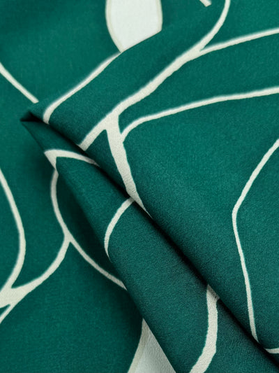 Mercerised Viscose  - Emerald Lattice - 145cm