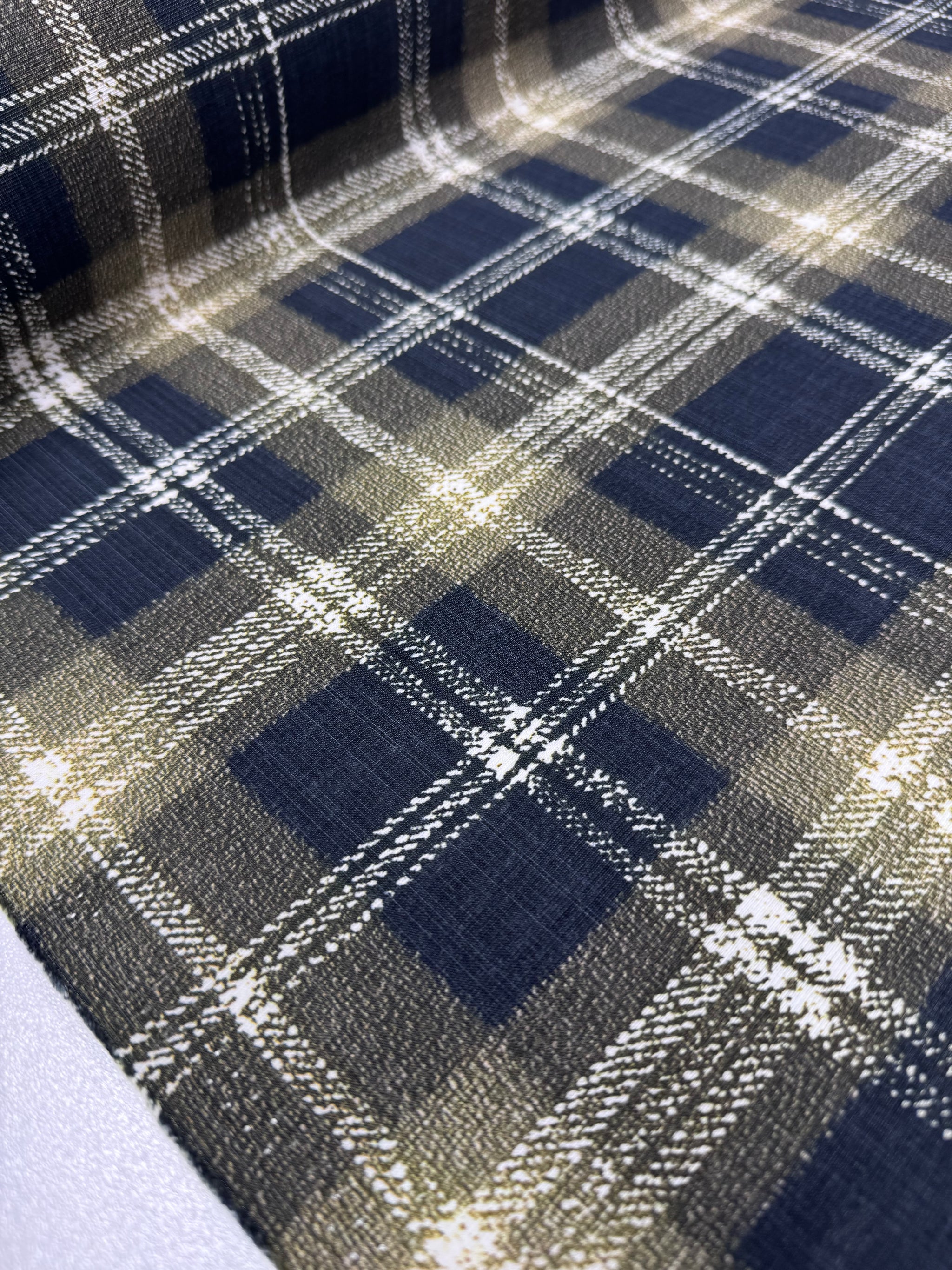 Linen Blend - Station Plaid - 152cm