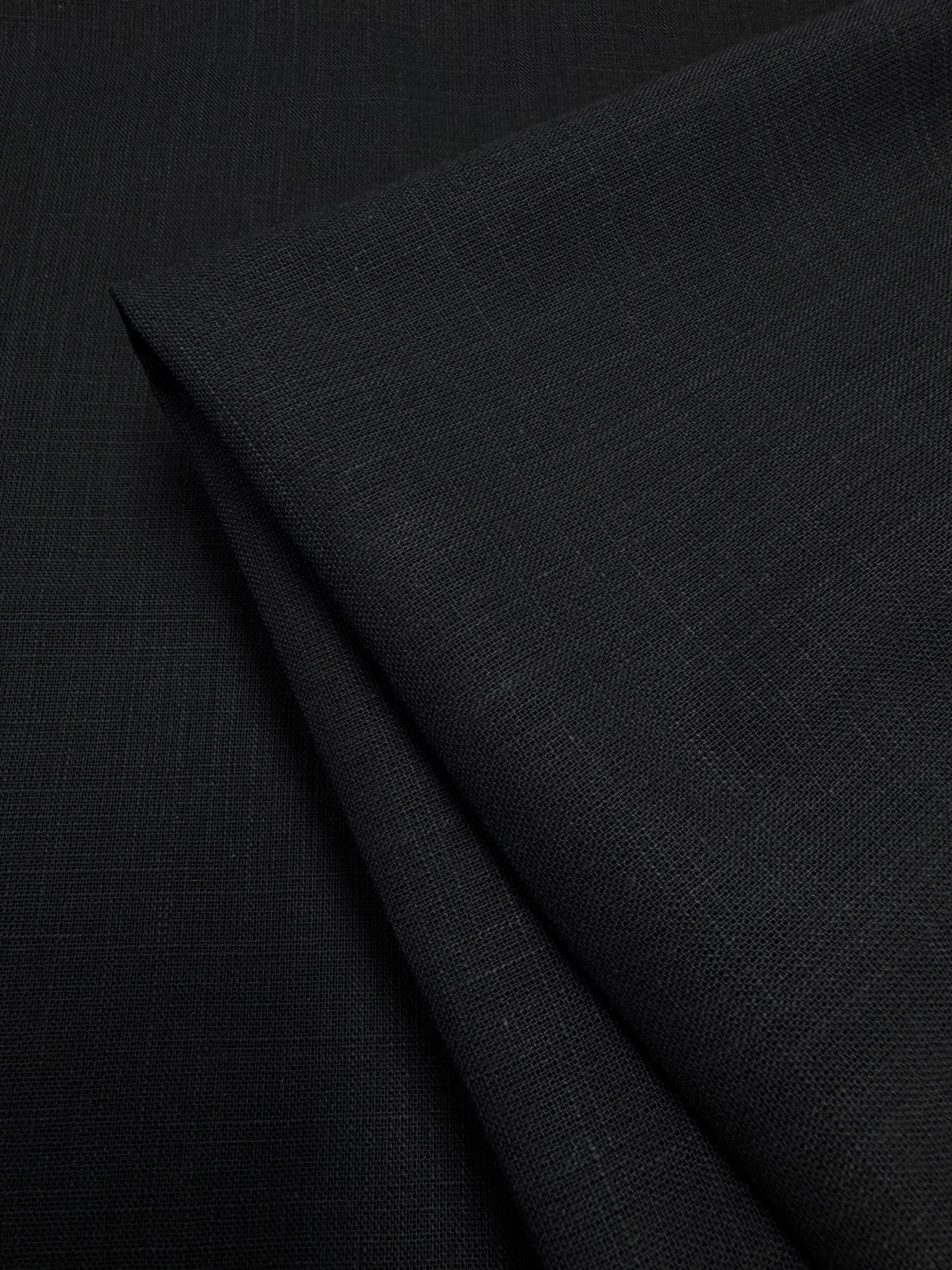 Linen Blend - Black - 150cm