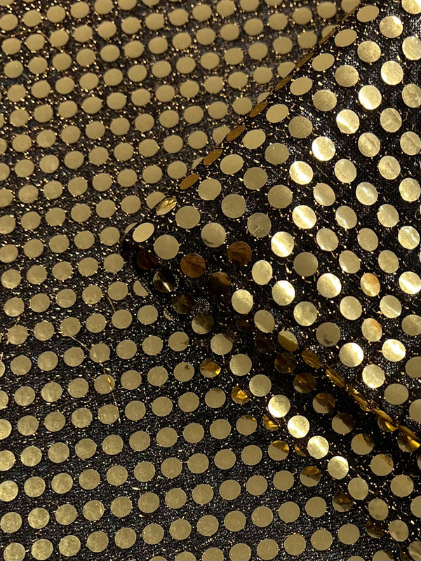 Sequin - Black Gold - 112cm