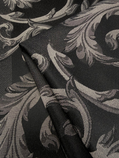 La Scala black jacquard upholstery fabric