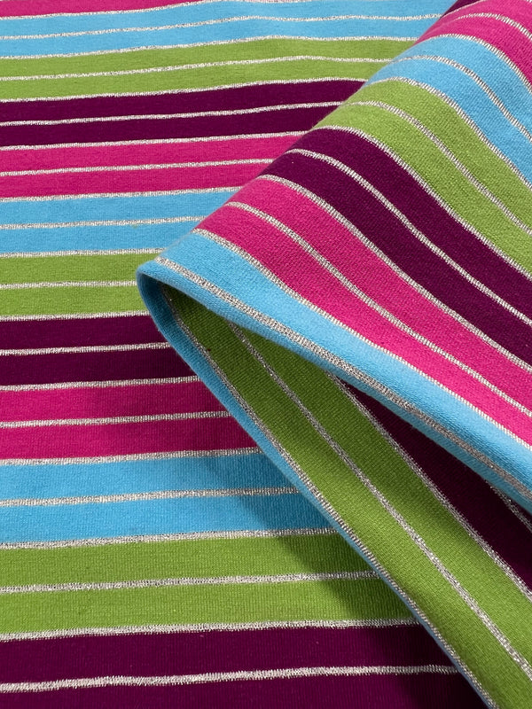 Cotton Jersey - Sparkle Stripe - 160cm