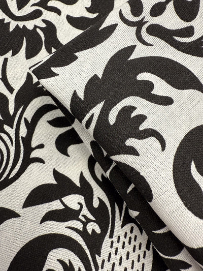 Printed Linen Blend - Baroque Noir - 145cm