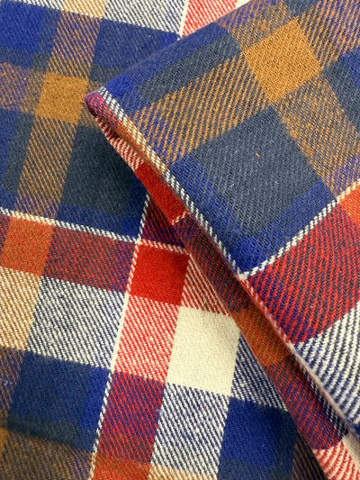 Flannel Plaid - Autumn Rust Check - 145cm