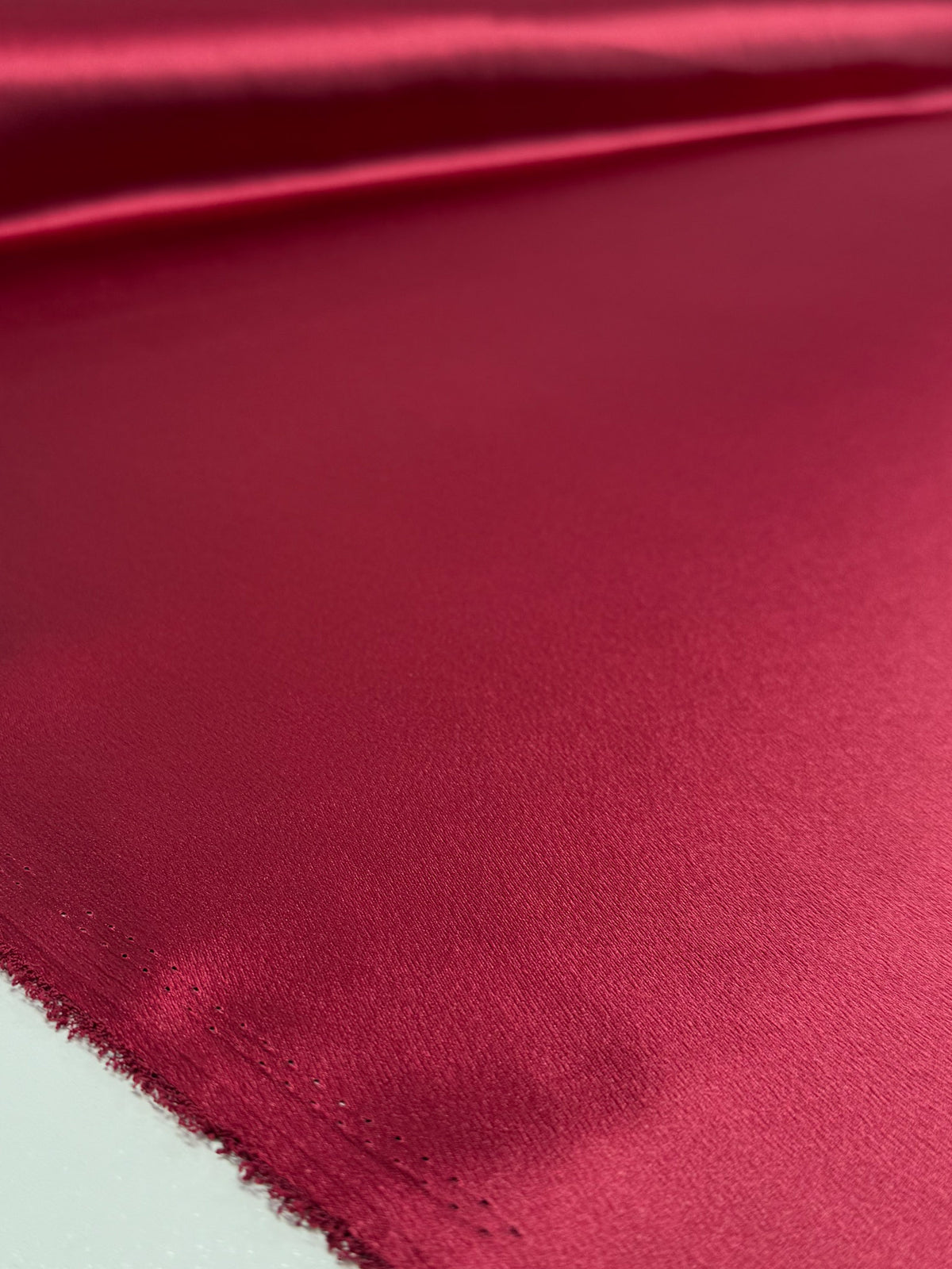 Burgundy satin back crepe fabric - view 2