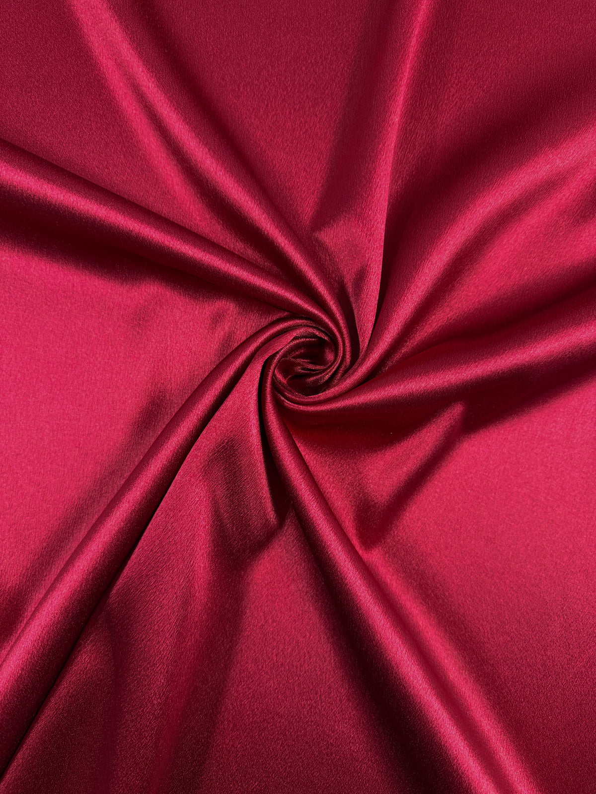 Burgundy satin back crepe fabric