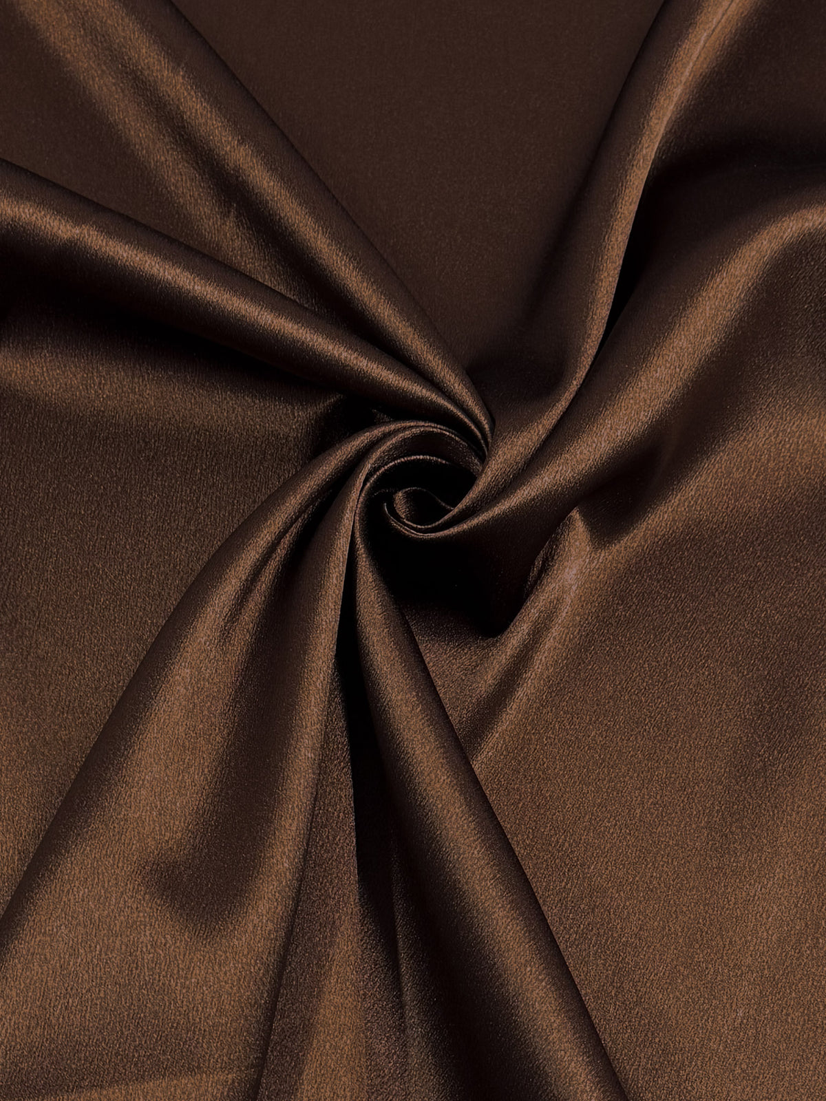 Brown satin back crepe fabric