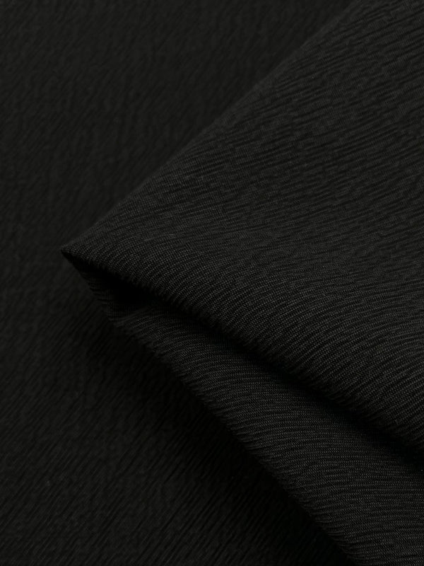Designer Crepe - Black Ripple - 140cm