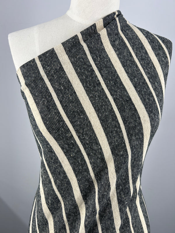 Linen Jersey - Sand Stripe - 150cm