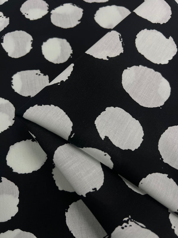 Printed Cotton - White Dots - 150cm