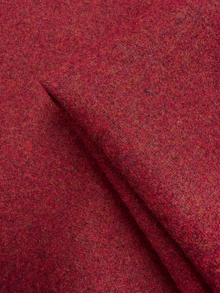 Close-up of Wool Cashmere - Syrah Marle - 152cm by Super Cheap Fabrics, showcasing its softly textured, heavyweight surface and subtle color variations for a luxurious look.