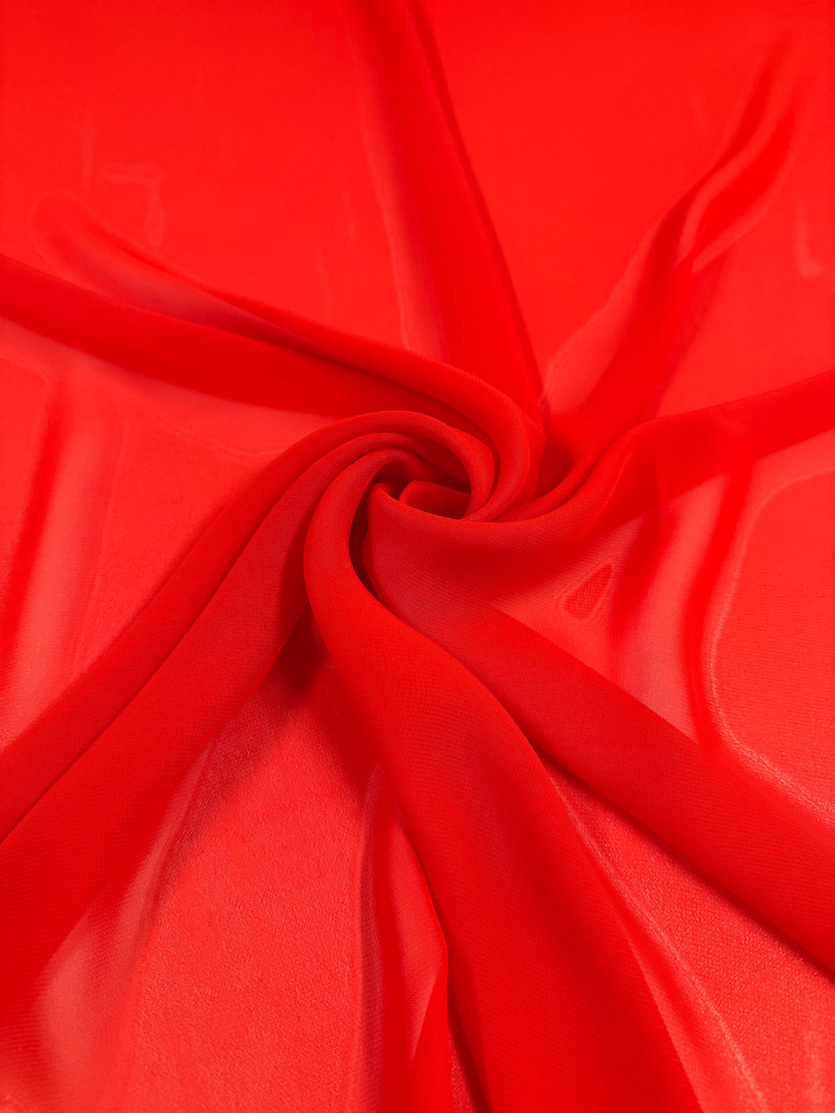 Flame Scarlet sheer Hi-Multi chiffon fabric