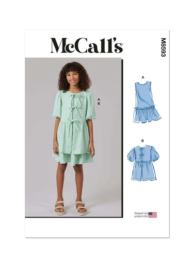 Pattern - NEW LOOK - M8593 - Girls’ Dress and Top